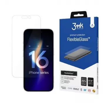 Gehärteter Displayschutz 3MK FlexibleGlass für iPhone 16 Pro