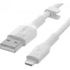 Kabel Belkin Cbl Scicone USB-A LTG 2M blc Weiß USB A USB C Lightning