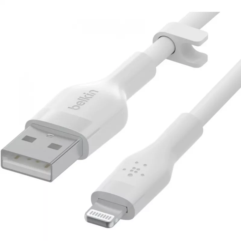 Kabel Belkin Cbl Scicone USB-A LTG 2M blc Weiß USB A USB C Lightning