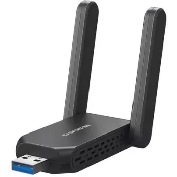 Wi‑Fi USB Adapter MERCUSYS MA72XH AX1800 mit High‑Gain Antennen, USB‑A Plug‑and‑Play