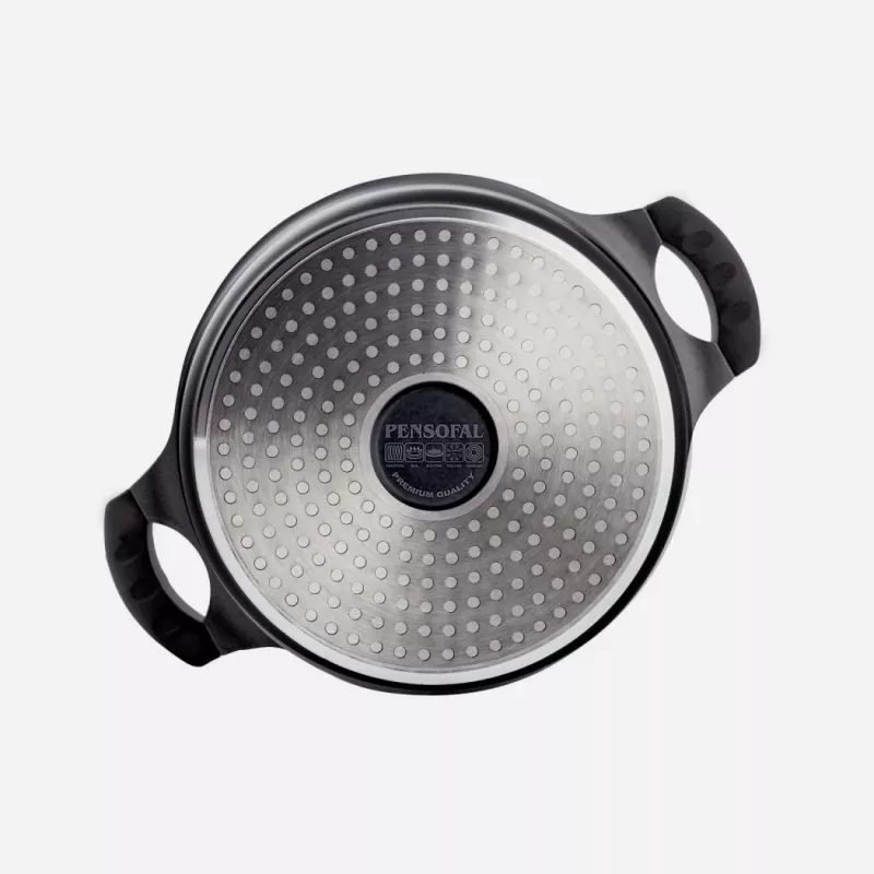 Topf Pensofal Saxum 24 cm mit Glasdeckel — Pensofal Saxum 24cm Topf
