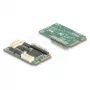 Interner Mini-PCIe-Schnittstellenadapter DELOCK 95279 — Serieller Host, Mini-PCIe-Ausgang, RS-232-Unterstützung, 460,8 Kbit/s, FIFO 256 B, 30×51×10 mm