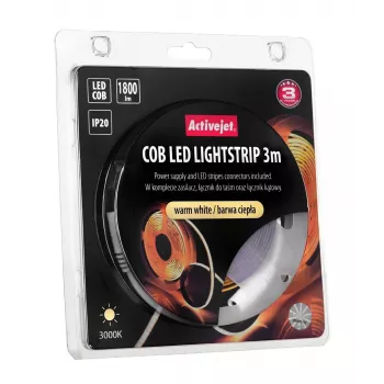Activejet AJE-COB 3m ciep LED-Streifen Universal-LED-Streifen Innenbereich