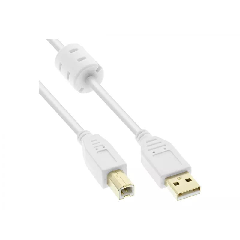 Microconnect USBAB2WF USB-Kabel USB 2.0 2 m USB A USB B Weiß