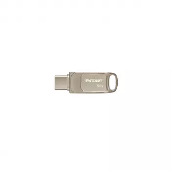 USB-Flash-Laufwerk PATRIOT PS64GT560DS5D 64 GB USB 3.2 (USB-A & USB-C), drehbares Zinklegierungsgehäuse, silber