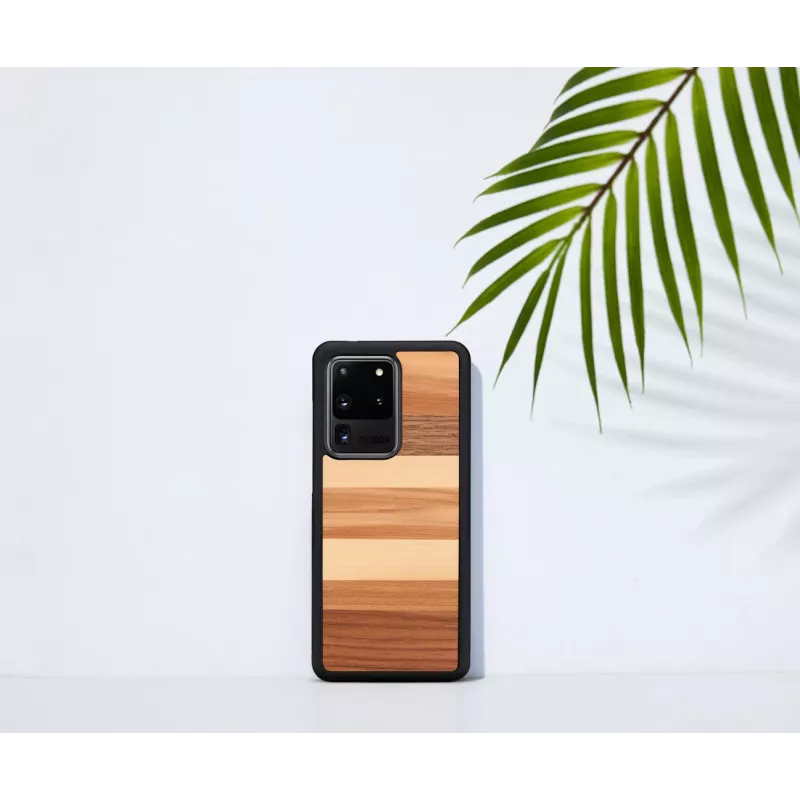 Schutzhülle man and wood Galaxy S20 Ultra — schwarzes Holzfinish