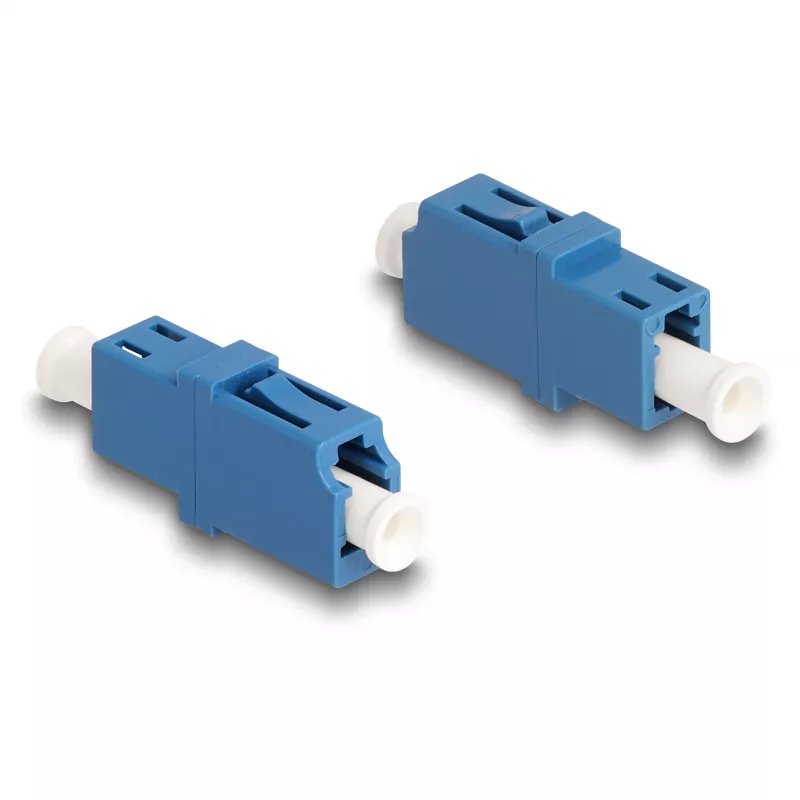 DeLOCK Glasfaserkoppler LC Simplex Buchse auf LC Simplex Buchse UPC blau