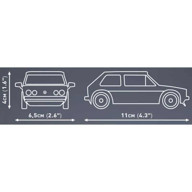 Cobi Volkswagen Golf GTI (1976–1983) Bausatz, blau, 1:35, 68 Teile