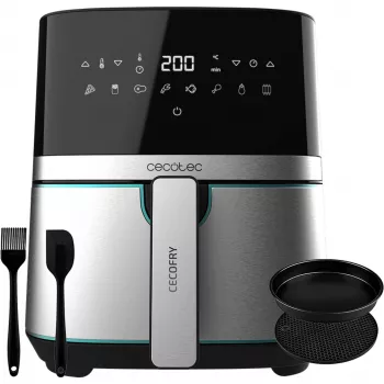 CECOTEC Cecofry Full Inox Pro 5500 Pro Heißluftfritteuse mit Zubehör