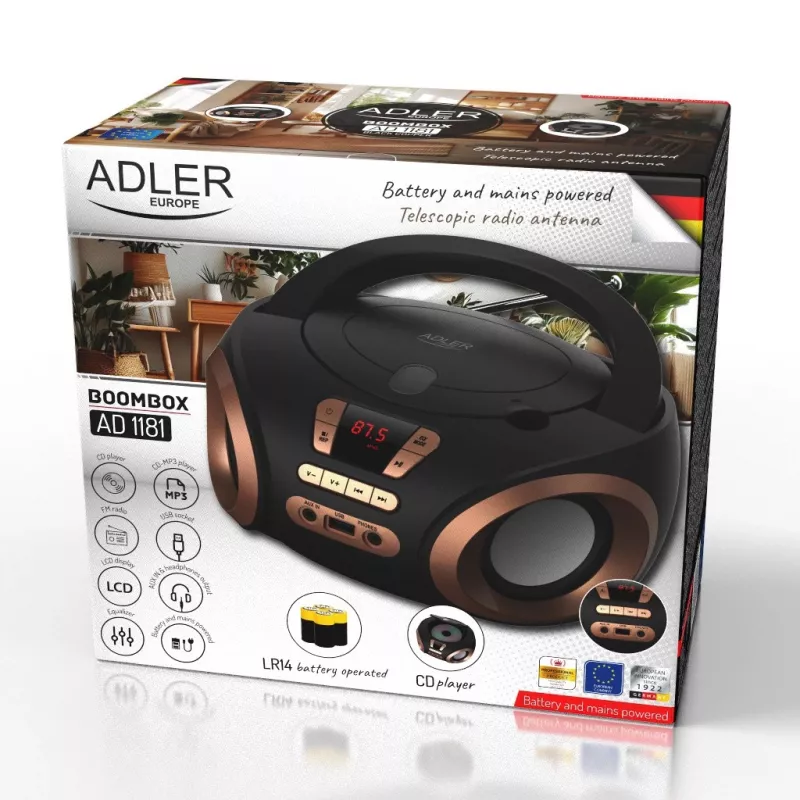 ADLER AD 1181bc - CD/MP3-Player (Boombox)