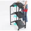 Topeshop Storage Rack FS005 Gartenwerkzeug-Aufbewahrungsregal Freistehend Verzinkter Stahl