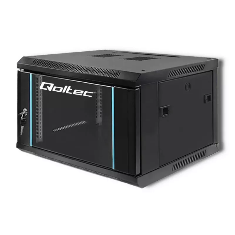 Rackschrank 19-Zoll QOLTEC 54465 Stahlausführung 12U