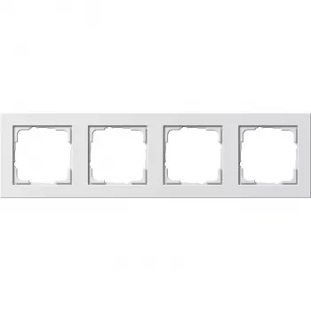 Wandplatte GIRA 0214 29 Weiß schraubenloser Rahmen, 80,8×294,7×9,3 mm