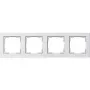 Wandplatte GIRA 0214 29 Weiß schraubenloser Rahmen, 80,8×294,7×9,3 mm