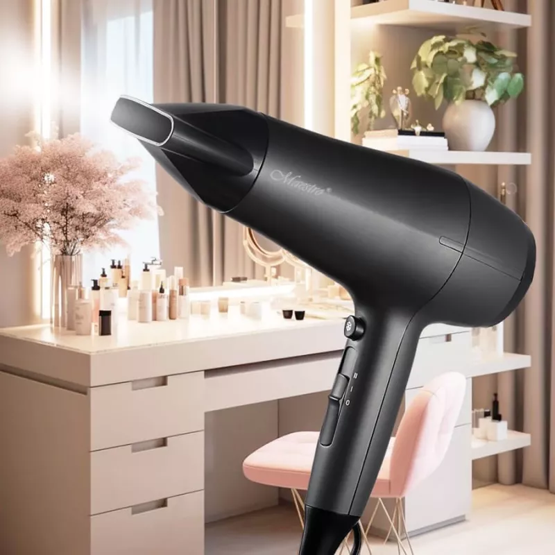 Haartrockner Maestro MR-217 2200 W, DC-Motor, 2 Geschwindigkeiten, Kaltstufe, Stylingdüse, schwarz-graphit