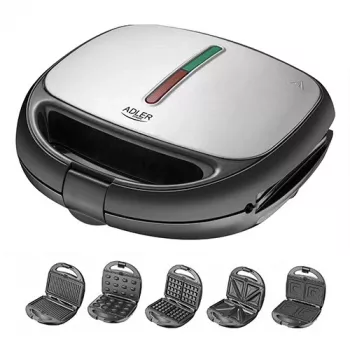 Adler AD 3040 Sandwichmaker 1200 W Schwarz, Grau
