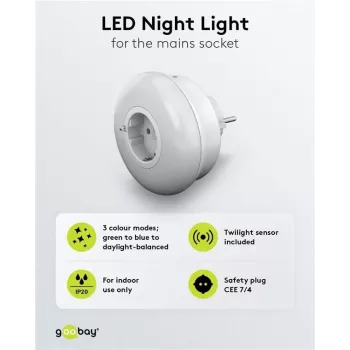Goobay LED-Nachtlicht für Steckdose (64567)