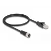 DeLOCK M12 Adapterkabel D-codiert 4-polig Buchse auf RJ45 Stecker 50 cm