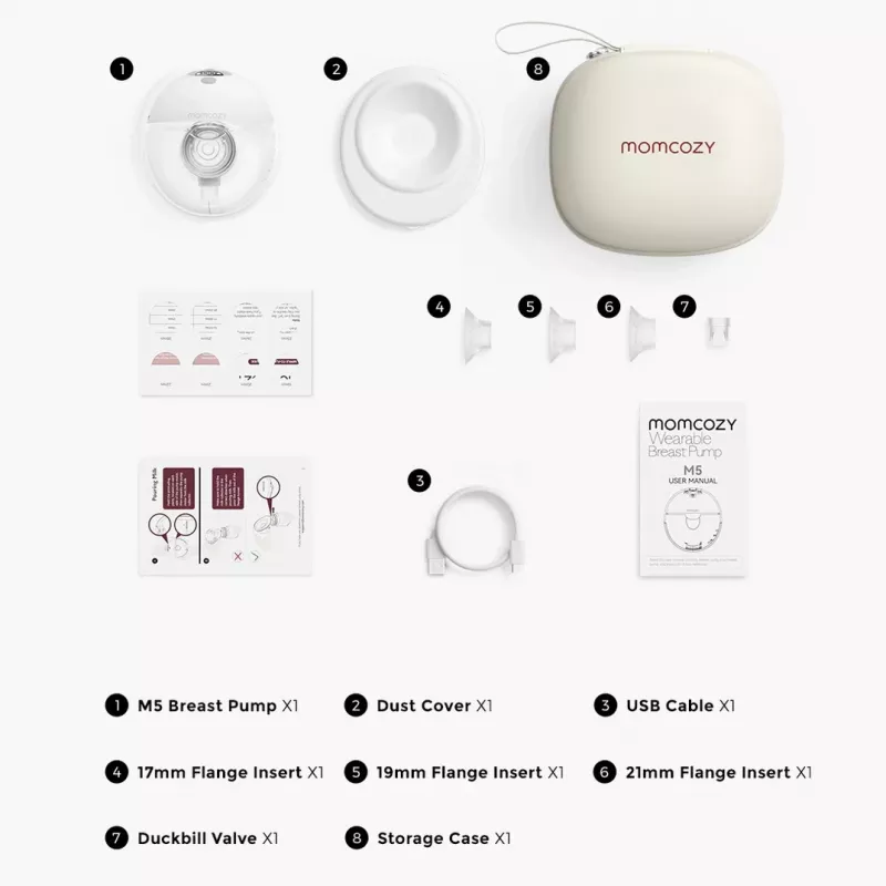 Milchpumpe Momcozy BP179-GR00BA-A 160 ml Elektronisch Batterie Netzadapter