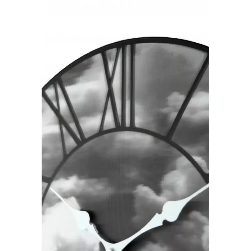 NeXtime klok 3037 Clouds, Ø39 cm, Wand, Schwarz
