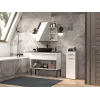 Badezimmer-Halbsäule mit Schublade Top E Shop Nel 30×30×85 cm weiß matt