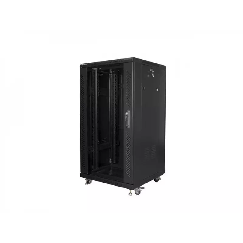 Lanberg FF01-6622-12B Rack-Schrank 22U freistehend Schwarz