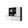 Cama living room furniture set ROCO 19 (4xRO3 + 4xRO6) Schwarz/Schwarz/Weiß