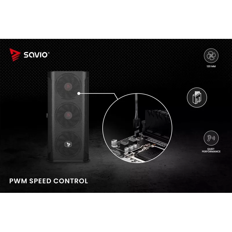 All-in-one-Flüssigkeitskühler SAVIO BLADE SET 120 mm Lüfter 1800 U/min 32 Sone Schwarz