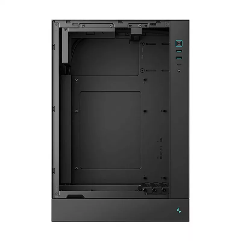 PC-Gehäuse DeepCool CH170 PLUS Tower Schwarz – micro-ATX/mini-ITX, gehärtetes Glas, USB-C, Netzteil oben