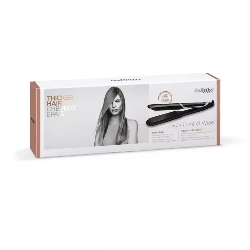 BaByliss Sleek Control Glätteisen breit Warm Black 98.4 (2,5 m)