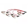 DeLOCK - Internes SAS-Kabel (Serial Attached SCSI) - 4-Lane - 36-polig 4i Mini MultiLane - Interne Stromversorgung, 4-polig, Internes SAS, 29-polig (SFF-8482) - 50 cm (83059)