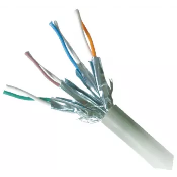 Netzwerkkabel GEMBIRD Cat6a RJ-45 auf RJ-45 S/FTP 10 m LSZH, Volldraht-Kupfer, grau