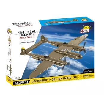 Cobi Bausteine Lockheed P-38H Lightning Set 5763 — maßstabsgetreuer Modellbausatz, sammelbares Flugzeugmodell