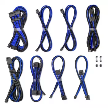 CableMod Dual Set 12V 2x6-polig für Corsair RMi/RMx – Individuell gesleevtes Netzkabel-Kit, blau
