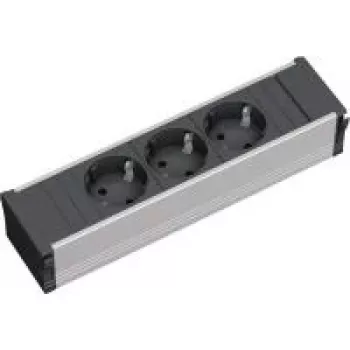 Steckdosenleiste Bachmann 333.1007 Indoor 3 AC-Steckdosen Schwarz Grau