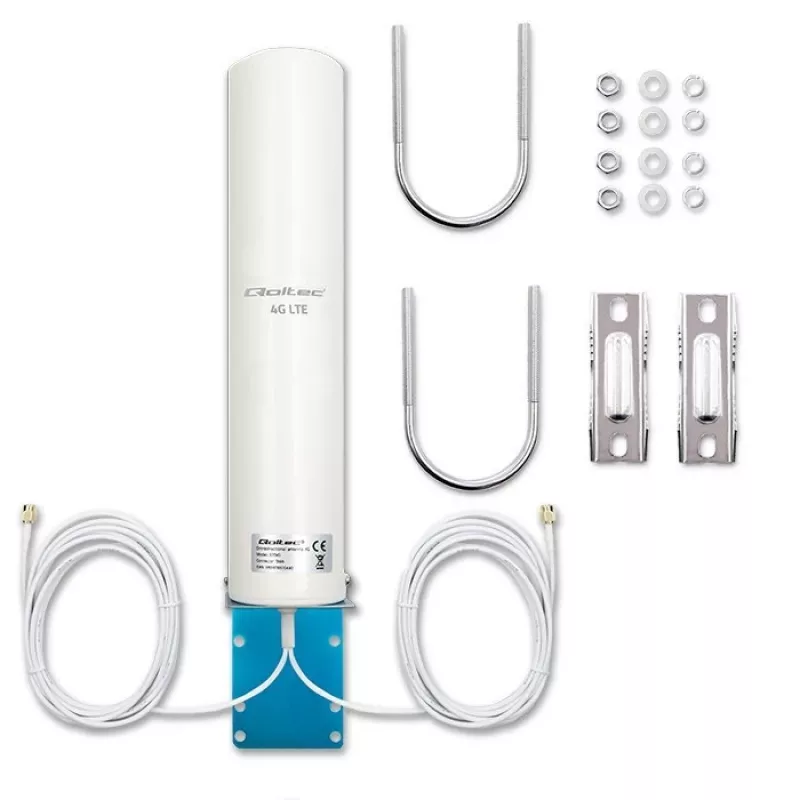 Rundstrahlende 4G-LTE-Doppelantenne QOLTEC 57045 12 dBi