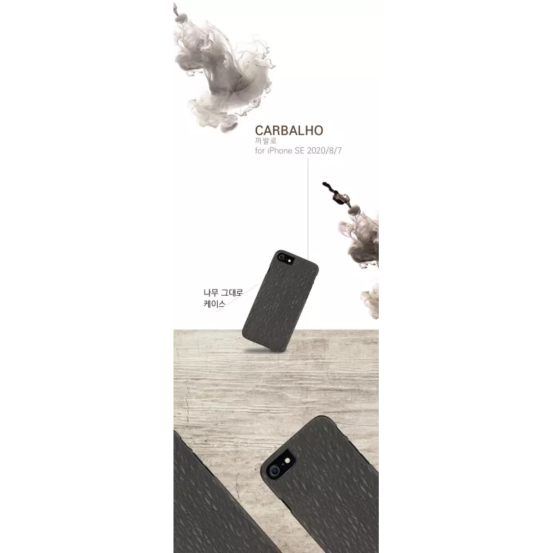 Handyhülle man and wood für iPhone 7/8 – schwarz Carvalho
