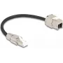 DeLOCK Kabel RJ45-Stecker Feldkonfektionierung auf Keystone-Modul RJ45-Buchse Cat.6A 25 cm