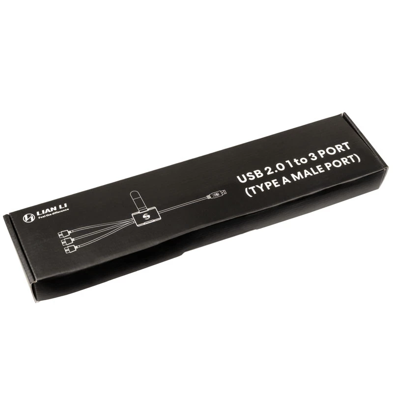 USB Hub Lian Li PW-U2TPAB Typ-A-Stecker 1-auf-3 IDC 9-Pin