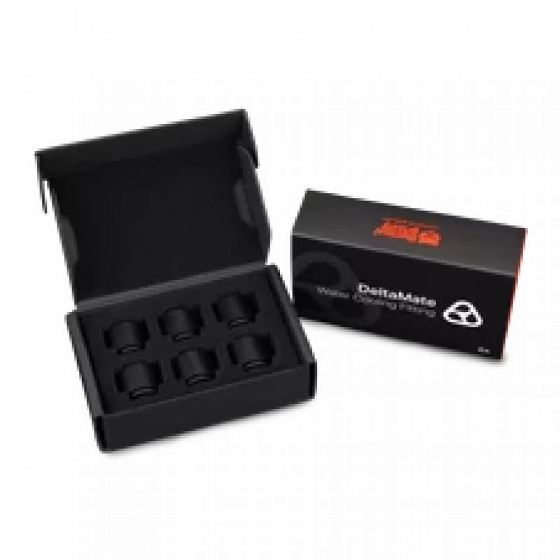 Thermal Grizzly DeltaMate Extender MF14 – Wasserkühlungsanschluss, Schwarz, 6 Stk. (TG-DM-FIT-6007)