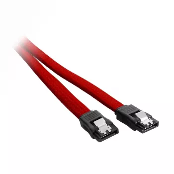 CableMod ModMesh - SATA-Kabel - Serial ATA 150/300/600 - SATA (W) zu SATA (W) - 60 cm - Rot (CM-CAB-SATA-N60KR-R)