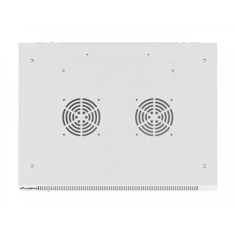 Lanberg wandmontierbarer Installationsschrank 19'' 18U 600x450mm grau (Glatür)