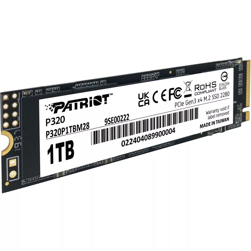 SSD-Laufwerk Patriot P320 1 TB M.2 2280 PCIe 3.0 x4 NVMe
