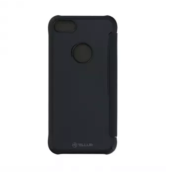 Handy-Brieftaschenhülle Tellur für iPhone 8 — Kunstleder, schwarz, mit Spiegel