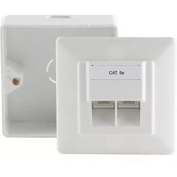 Netzwerkdose RJ-45 Weiß ShiverPeaks BS74251-SET