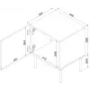 Nachttisch-Set 2 Stück Cama Meble ISLA 44,5×40×59 cm schwarz matt MDF/Spanplatte