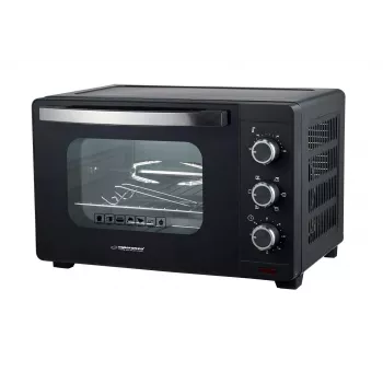 Mini-Backofen ESPERANZA EKO006N – 25 L kompakter elektrischer Tischbackofen, 1600 W, Konvektion, Drehregler