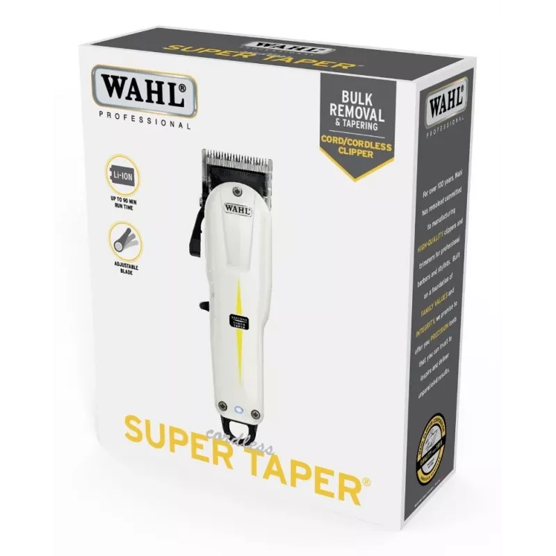 WAHL Cordless Super Taper Schwarz, Weiß, Lithium-Ionen (Li-Ion)