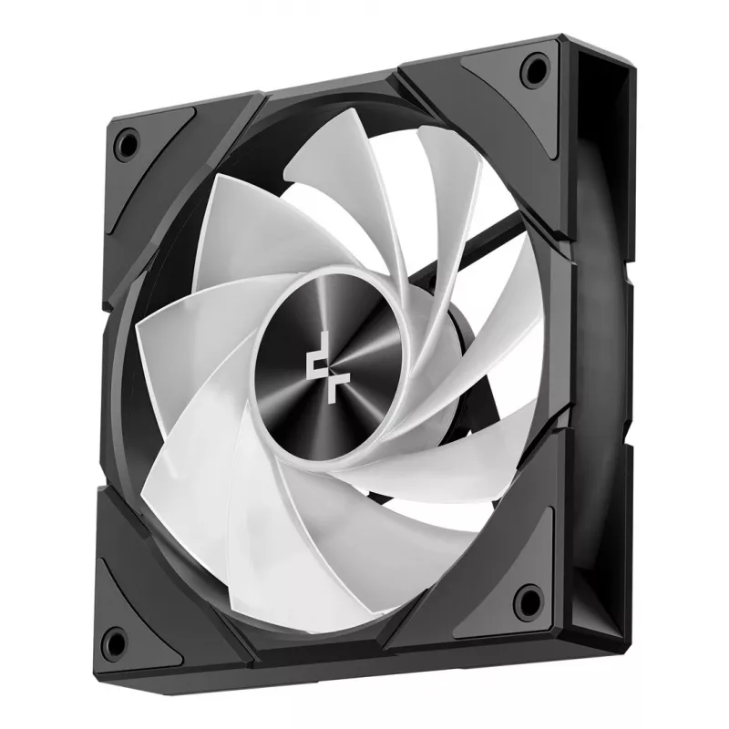 PC-Gehäuse DeepCool CG580 4F Midi Tower — ATX/ITX/MicroATX, gehärtetes Glas, 3×120mm+1×120mm Lüfter, 2×3,5 Zoll & 2×2,5 Zoll, USB-A×2 USB-C×1, schwarz