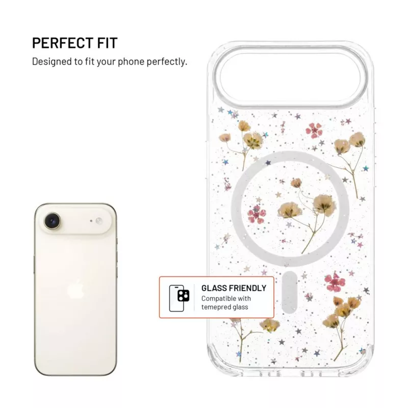 Rückseitenabdeckung FIXED für Apple iPhone Air – TPU, MagBloom-kompatibel, Blush Plum